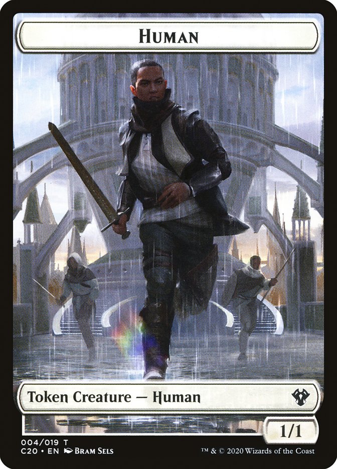 Human // Treasure Double-sided Token [Commander 2020 Tokens] | Exor Games Dartmouth