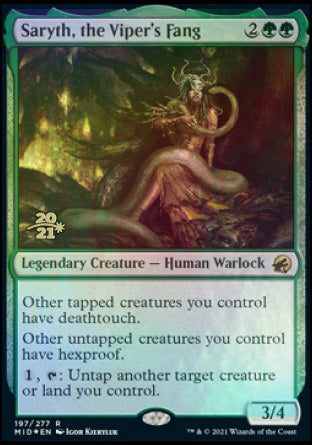 Saryth, the Viper's Fang [Innistrad: Midnight Hunt Prerelease Promos] | Exor Games Dartmouth