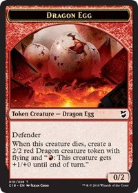 Dragon Egg // Dragon Double-sided Token [Commander 2018 Tokens] | Exor Games Dartmouth