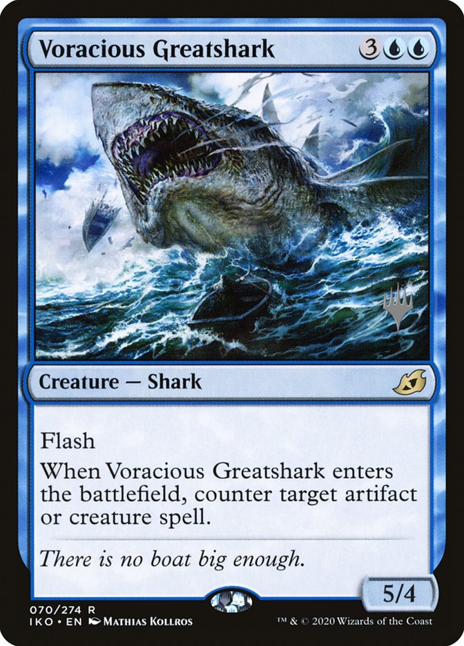 Voracious Greatshark (Promo Pack) [Ikoria: Lair of Behemoths Promos] | Exor Games Dartmouth