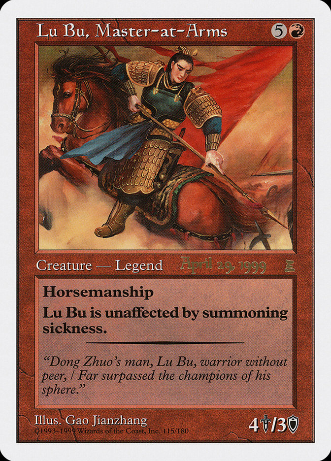 Lu Bu, Master-at-Arms (April 29, 1999) [Portal Three Kingdoms Promos] | Exor Games Dartmouth