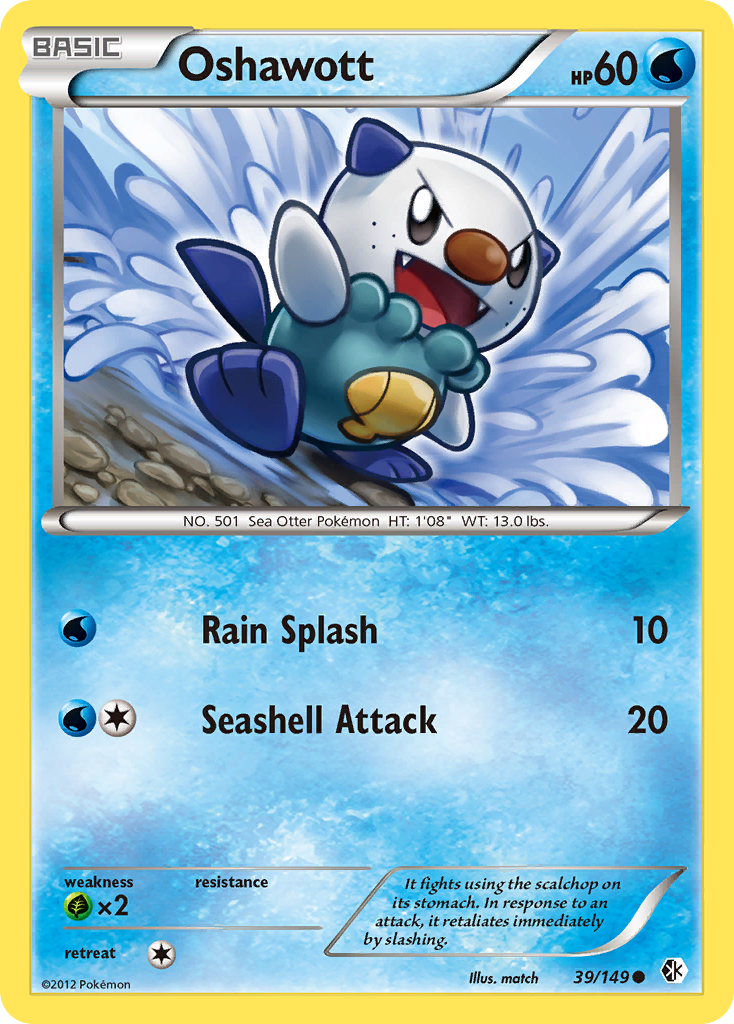 Oshawott (39/149) [Black & White: Boundaries Crossed] | Exor Games Dartmouth