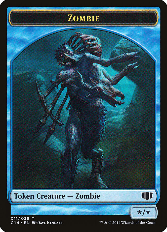 Fish // Zombie (011/036) Double-sided Token [Commander 2014 Tokens] | Exor Games Dartmouth