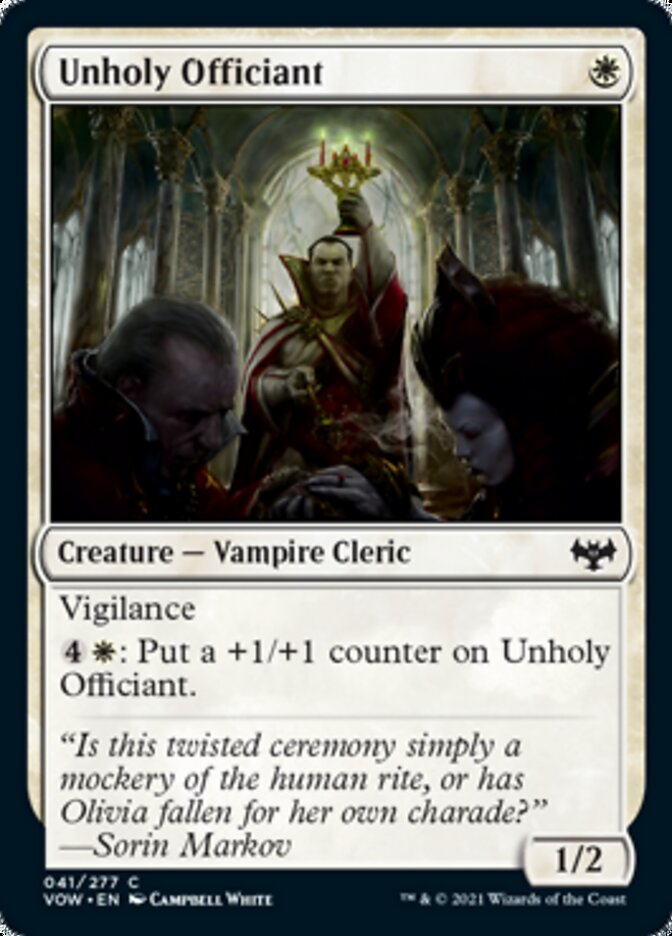 Unholy Officiant [Innistrad: Crimson Vow] | Exor Games Dartmouth