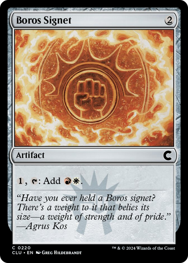 Boros Signet [Ravnica: Clue Edition] | Exor Games Dartmouth