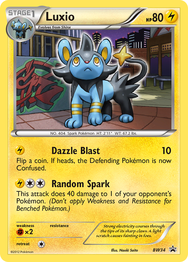 Luxio (BW34) [Black & White: Black Star Promos] | Exor Games Dartmouth