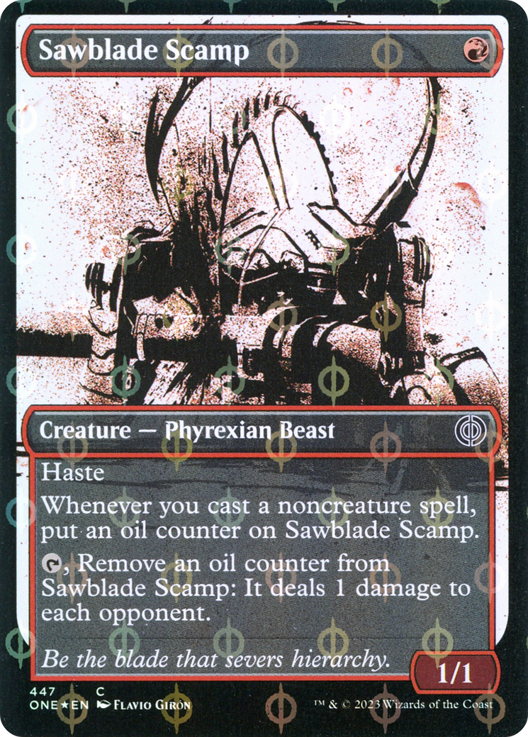 Sawblade Scamp (Showcase Ichor Step-and-Compleat Foil) [Phyrexia: All Will Be One] | Exor Games Dartmouth