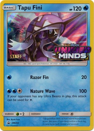 Tapu Fini (SM203) (Staff Prerelease Promo) [Sun & Moon: Black Star Promos] | Exor Games Dartmouth