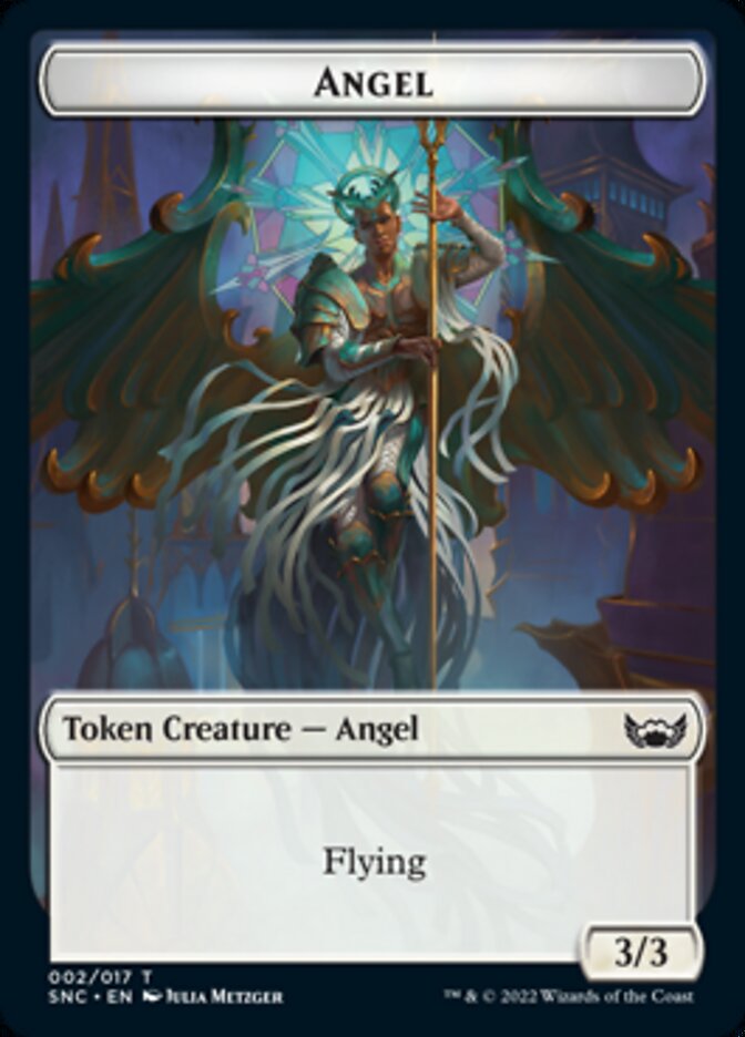 Ogre Warrior // Angel Double-sided Token [Streets of New Capenna Tokens] | Exor Games Dartmouth