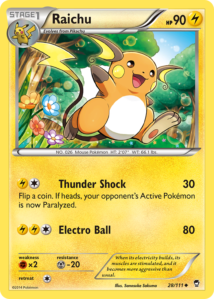 Raichu (28/111) [XY: Furious Fists] | Exor Games Dartmouth