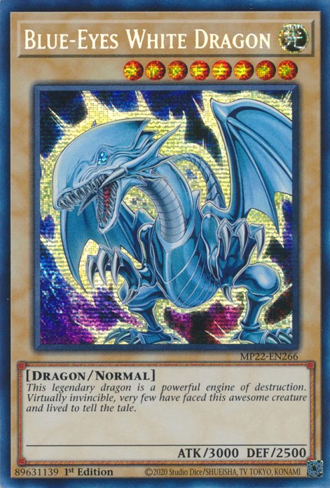 Blue-Eyes White Dragon [MP22-EN266] Prismatic Secret Rare | Exor Games Dartmouth