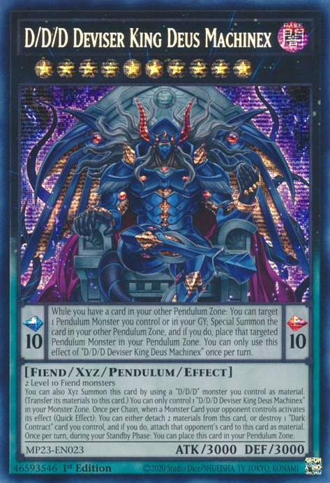 D/D/D Deviser King Deus Machinex [MP23-EN023] Prismatic Secret Rare | Exor Games Dartmouth