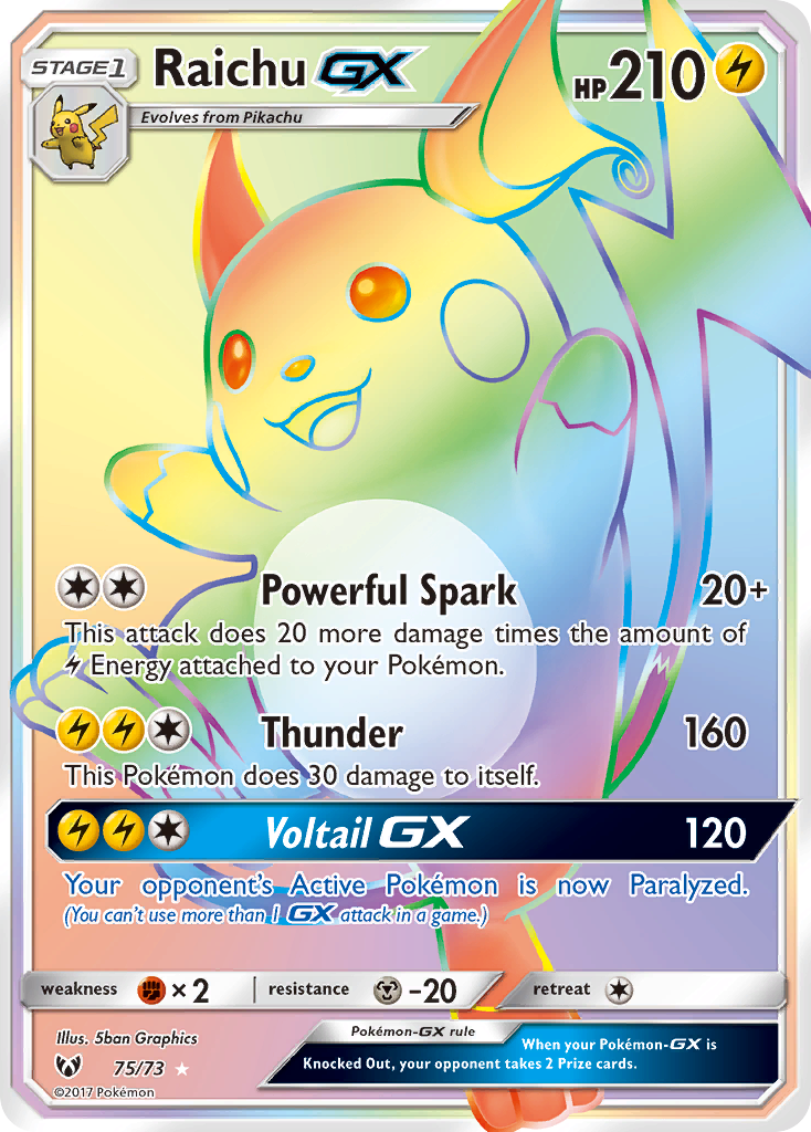 Raichu GX (75/73) [Sun & Moon: Shining Legends] | Exor Games Dartmouth