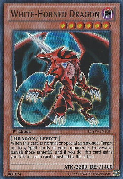 White-Horned Dragon (Redemption Replacement) [MDP2-EN006K] Rare | Exor Games Dartmouth