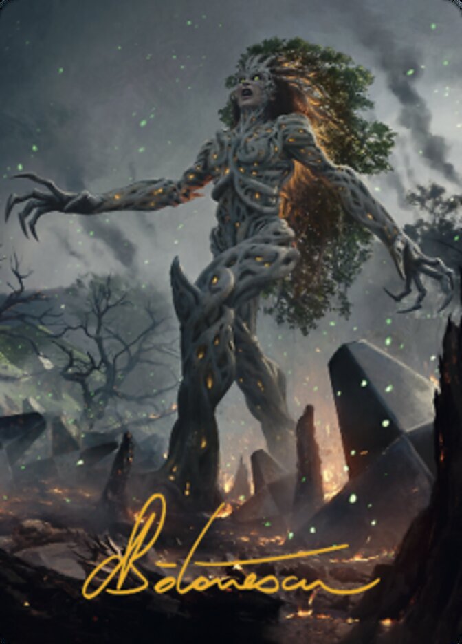 Titania, Gaea Incarnate Art Card (Gold-Stamped Signature) [The Brothers' War Art Series] | Exor Games Dartmouth