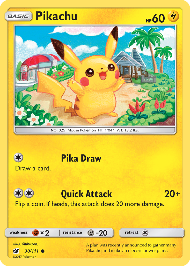 Pikachu (30/111) [Sun & Moon: Crimson Invasion] | Exor Games Dartmouth