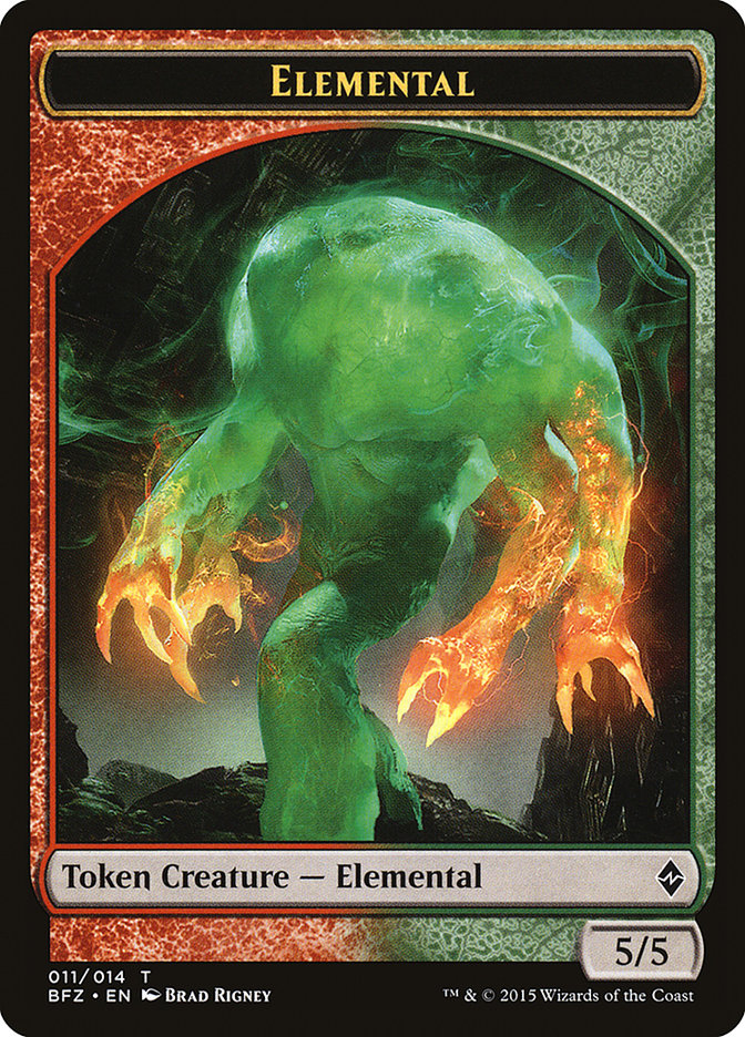 Elemental (011/014) [Battle for Zendikar Tokens] | Exor Games Dartmouth