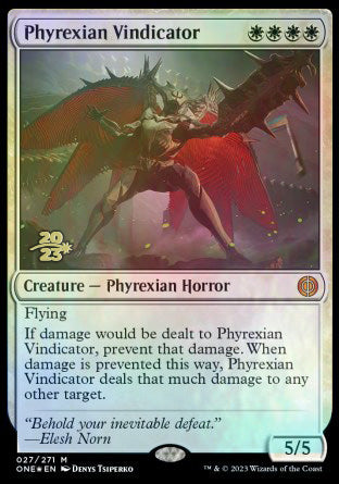 Phyrexian Vindicator [Phyrexia: All Will Be One Prerelease Promos] | Exor Games Dartmouth