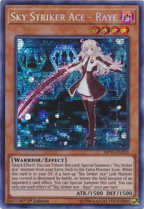 Sky Striker Ace - Raye [MP19-EN259] Prismatic Secret Rare | Exor Games Dartmouth