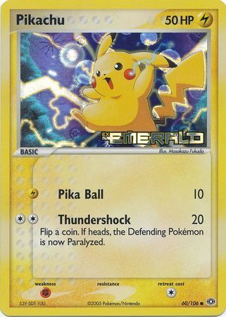 Pikachu (60/106) (Stamped) [EX: Emerald] | Exor Games Dartmouth