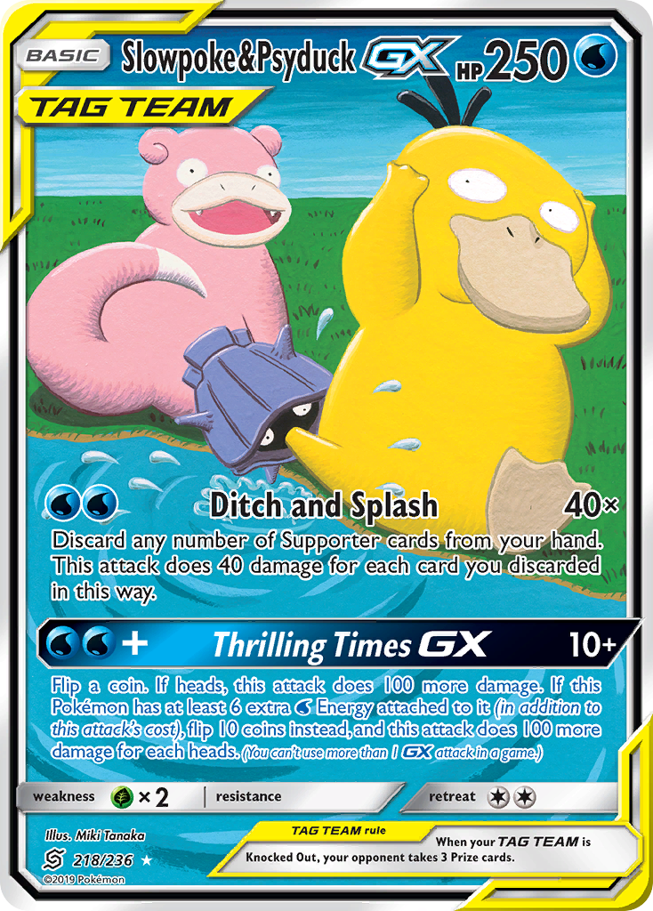 Slowpoke & Psyduck GX (218/236) [Sun & Moon: Unified Minds] | Exor Games Dartmouth