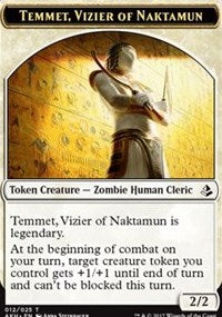 Temmet, Vizier of Naktamun // Zombie Token [Amonkhet Tokens] | Exor Games Dartmouth