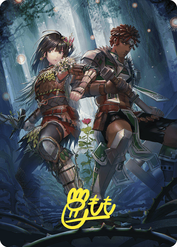 Defense of the Heart Art Card (Gold-Stamped Signature) [Wilds of Eldraine Art Series] | Exor Games Dartmouth