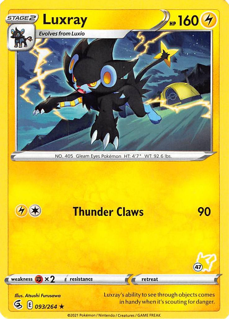 Luxray (093/264) (Pikachu Stamp #47) [Battle Academy 2022] | Exor Games Dartmouth