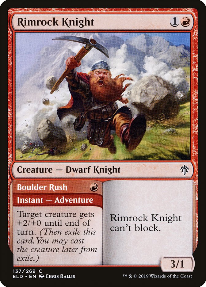 Rimrock Knight // Boulder Rush [Throne of Eldraine] | Exor Games Dartmouth