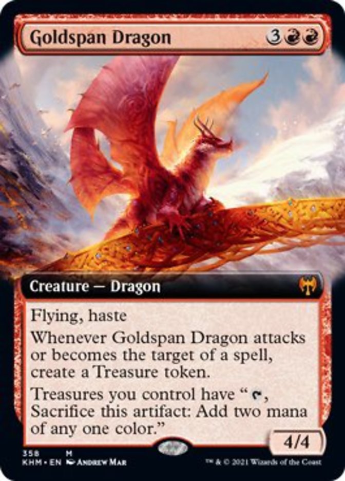 Goldspan Dragon (Extended Art) [Kaldheim] | Exor Games Dartmouth