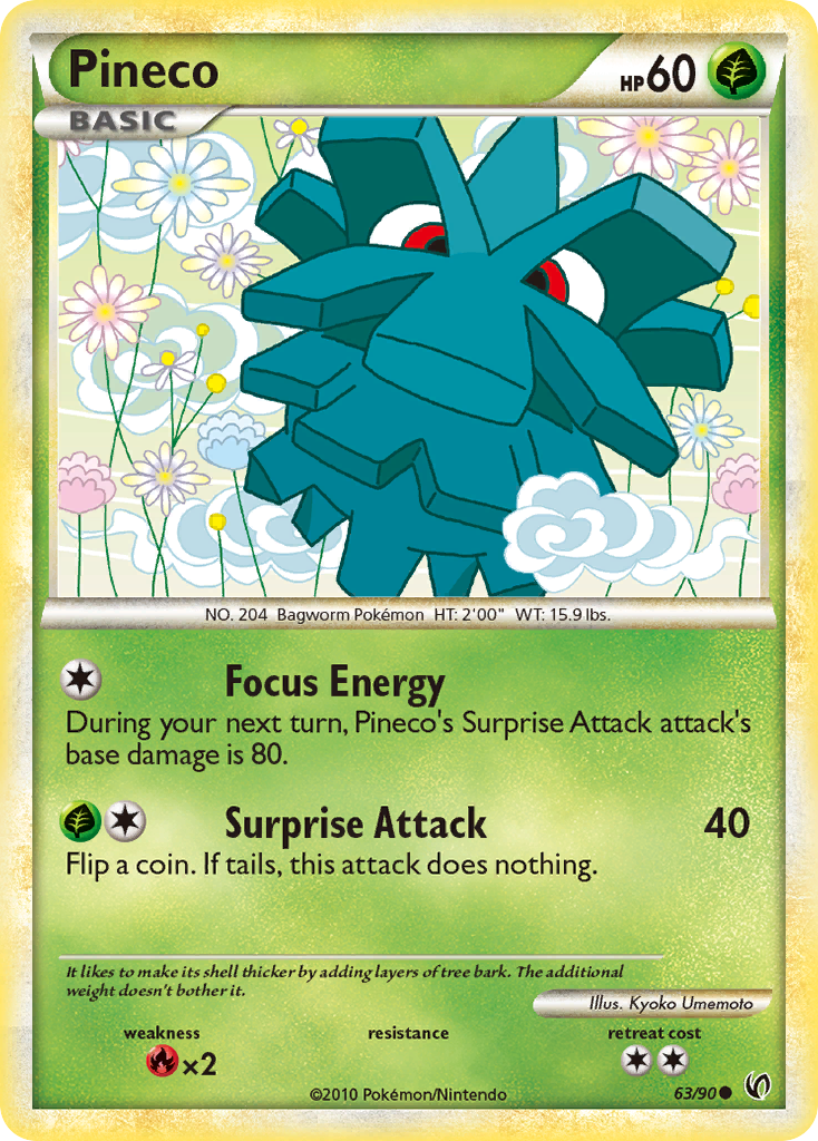 Pineco (63/90) [HeartGold & SoulSilver: Undaunted] | Exor Games Dartmouth