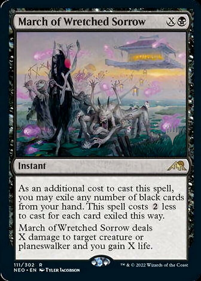 March of Wretched Sorrow (Promo Pack) [Kamigawa: Neon Dynasty Promos] | Exor Games Dartmouth