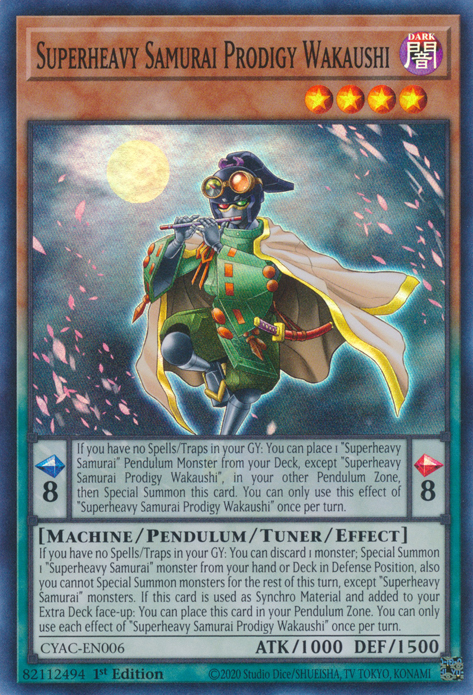 Superheavy Samurai Prodigy Wakaushi [CYAC-EN006] Super Rare | Exor Games Dartmouth