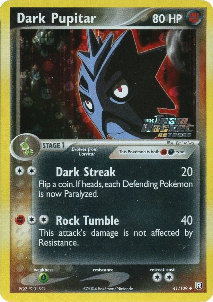 Dark Pupitar (41/109) (Stamped) [EX: Team Rocket Returns] | Exor Games Dartmouth