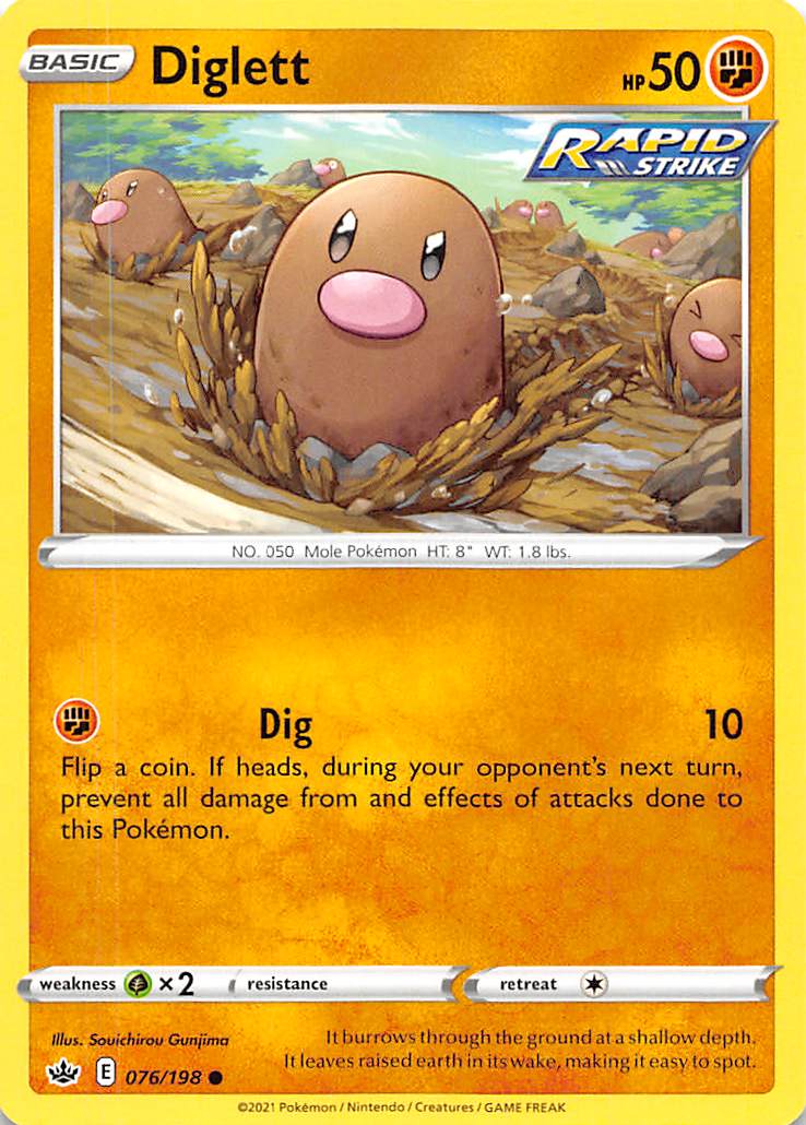 Diglett (076/198) [Sword & Shield: Chilling Reign] | Exor Games Dartmouth