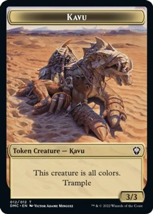 Kavu // Angel Double-sided Token [Dominaria United Commander Tokens] | Exor Games Dartmouth