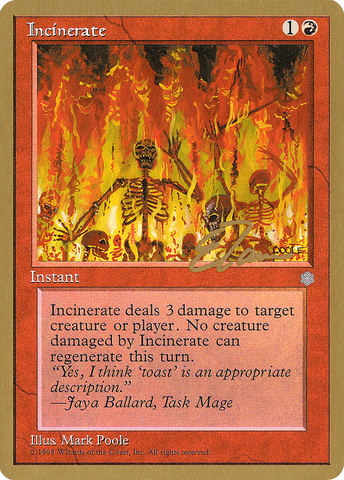 Incinerate (Eric Tam) [Pro Tour Collector Set] | Exor Games Dartmouth