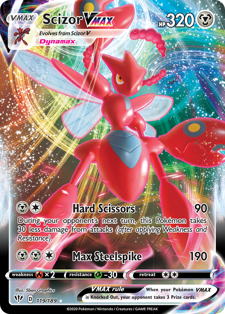 Scizor VMAX (119/189) [Sword & Shield: Darkness Ablaze] | Exor Games Dartmouth