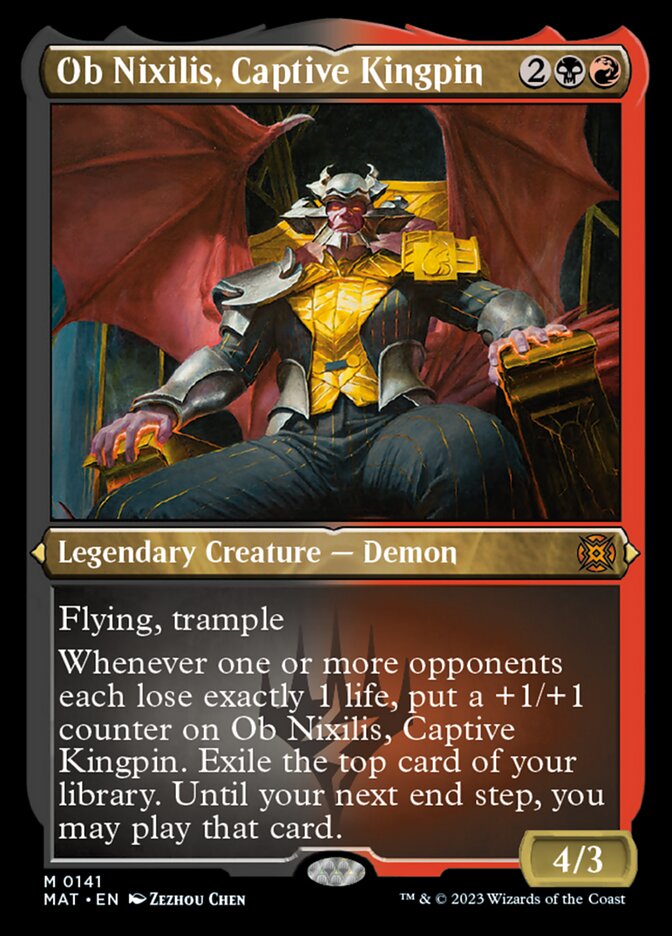 Ob Nixilis, Captive Kingpin (Foil Etched) [March of the Machine: The Aftermath] | Exor Games Dartmouth