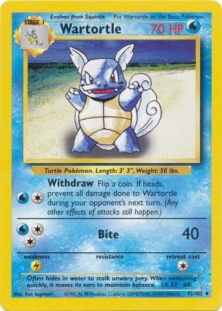 Wartortle (42/102) [Base Set Unlimited] | Exor Games Dartmouth