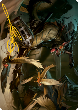Wing Shredder Art Card (Gold-Stamped Signature) [Innistrad: Midnight Hunt Art Series] | Exor Games Dartmouth