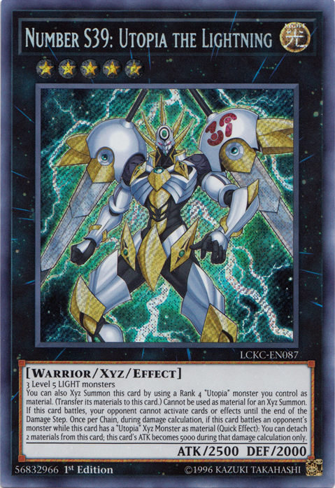 Number S39: Utopia the Lightning [LCKC-EN087] Secret Rare | Exor Games Dartmouth