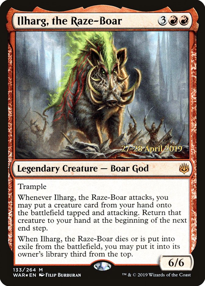 Ilharg, the Raze-Boar  [War of the Spark Prerelease Promos] | Exor Games Dartmouth