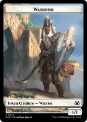 Warrior // Elspeth, Sun's Champion Emblem Double-Sided Token [March of the Machine Commander Tokens] | Exor Games Dartmouth