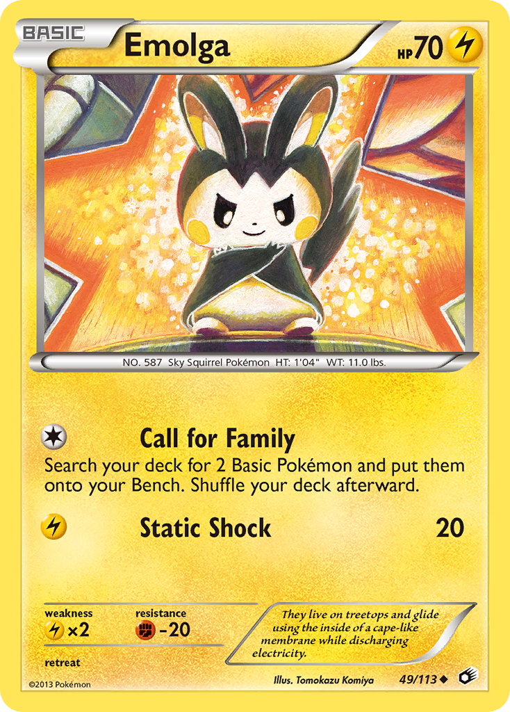 Emolga (49/113) [Black & White: Legendary Treasures] | Exor Games Dartmouth