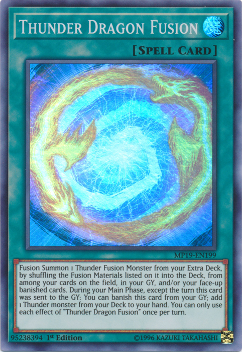 Thunder Dragon Fusion [MP19-EN199] Super Rare | Exor Games Dartmouth