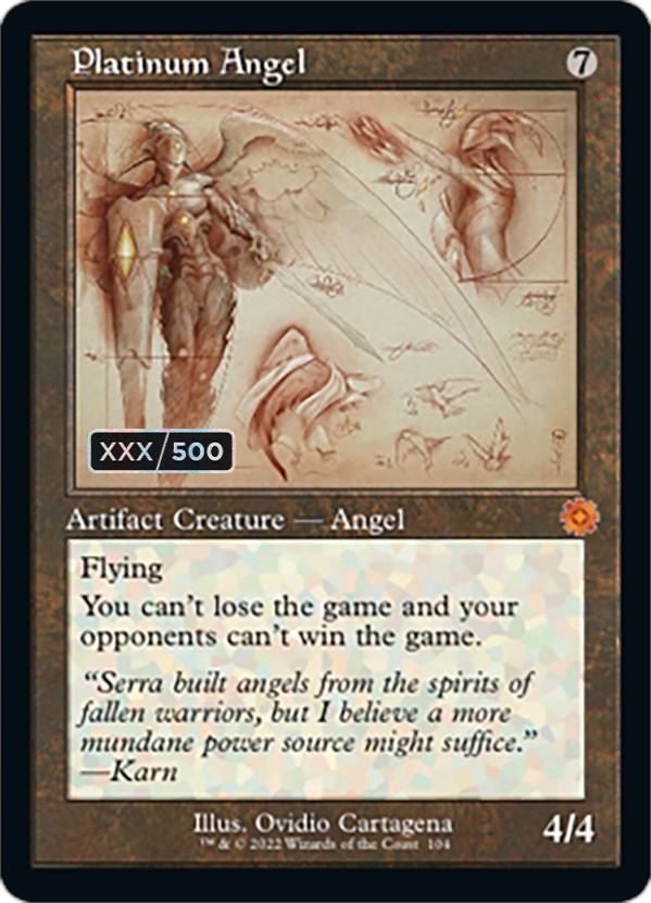 Platinum Angel (Retro Schematic) (Serial Numbered) [The Brothers' War Retro Artifacts] | Exor Games Dartmouth