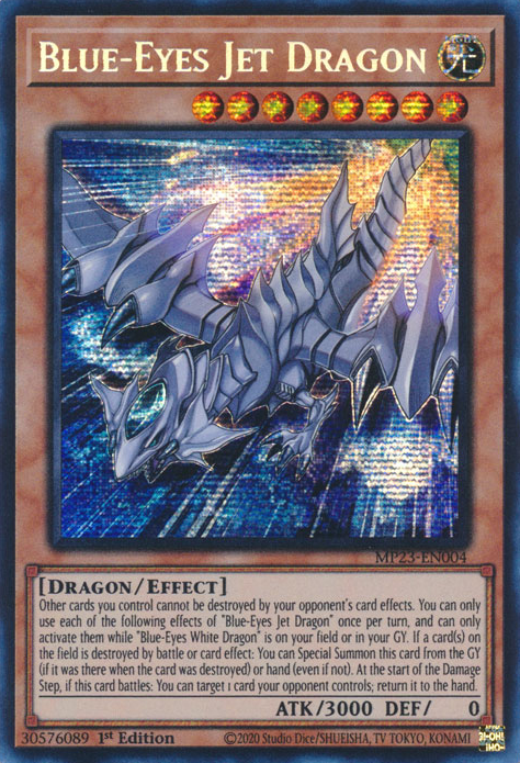 Blue-Eyes Jet Dragon [MP23-EN004] Prismatic Secret Rare | Exor Games Dartmouth