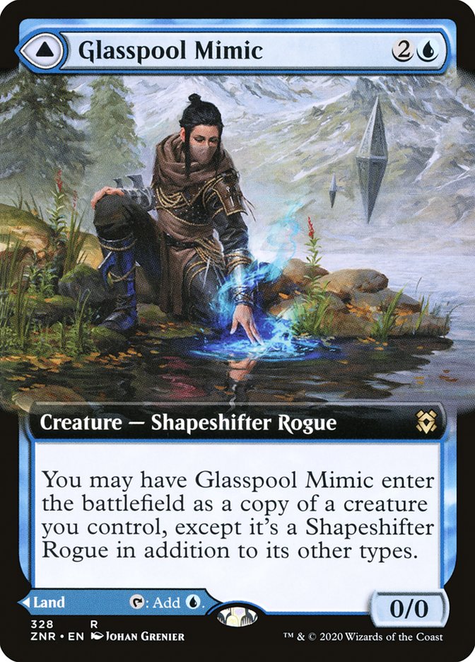 Glasspool Mimic // Glasspool Shore (Extended Art) [Zendikar Rising] | Exor Games Dartmouth