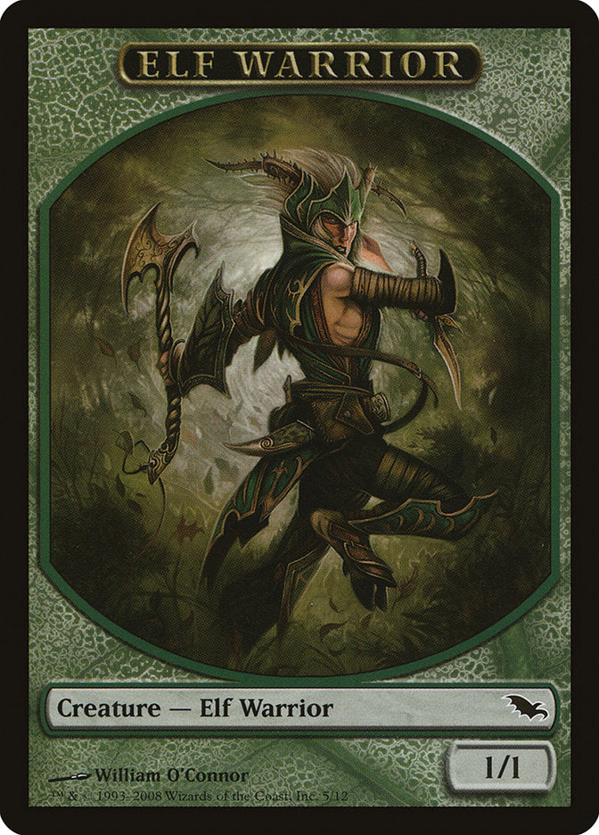 Elf Warrior (5/12) [Shadowmoor Tokens] | Exor Games Dartmouth